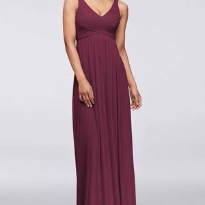 Long Mesh Dress with Cowl Back Detail